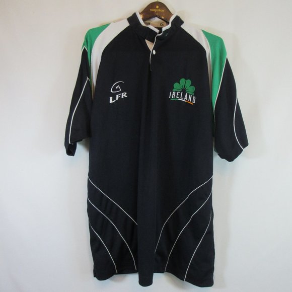 Live for Rugby Other - Live For Rugby LFR Ireland Black Green Jersey T Shirt